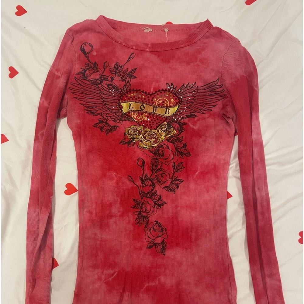 vintage long sleeve graphic top